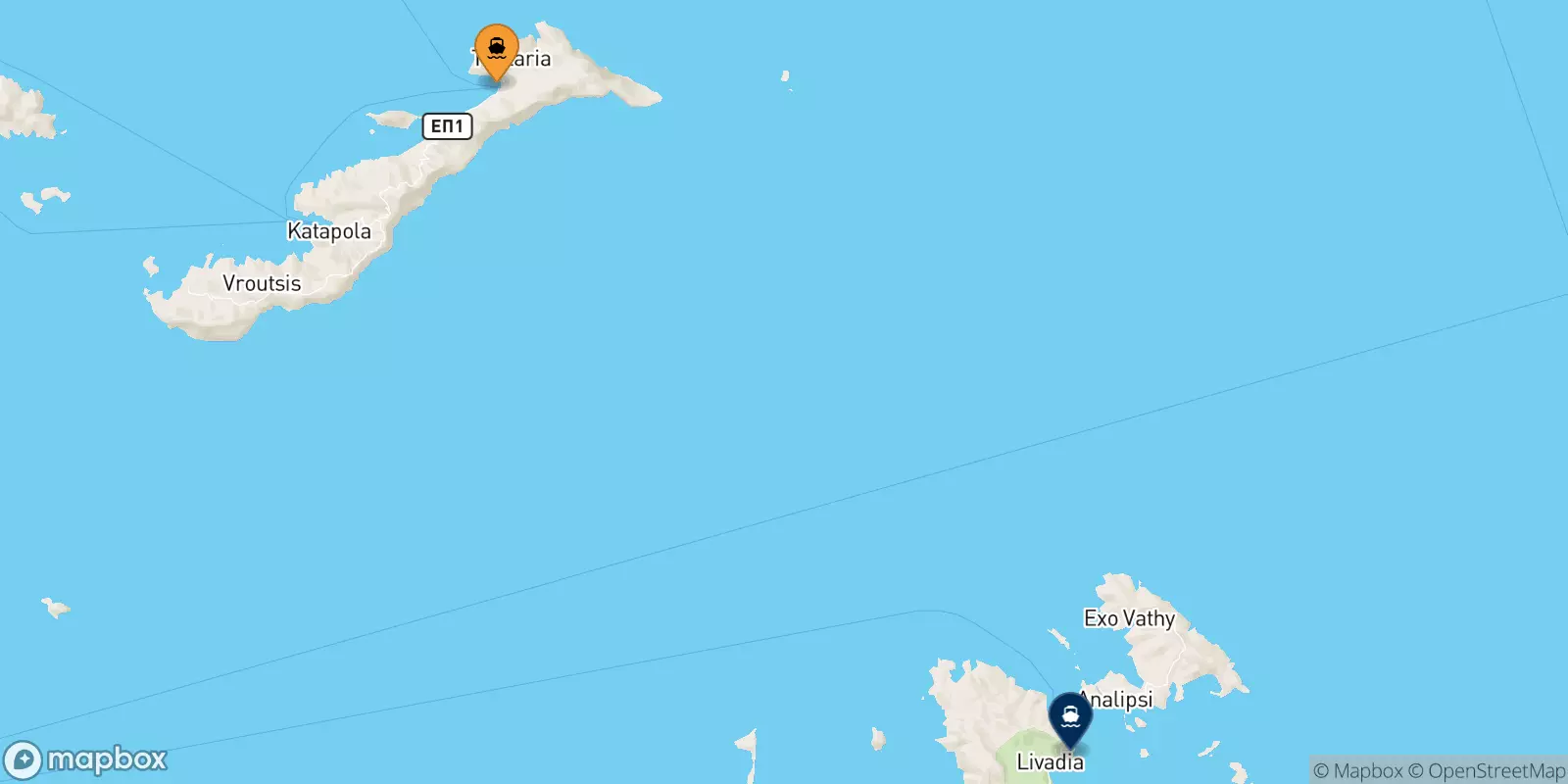 Ferries de Aegiali (Amorgos) a Dodecaneso