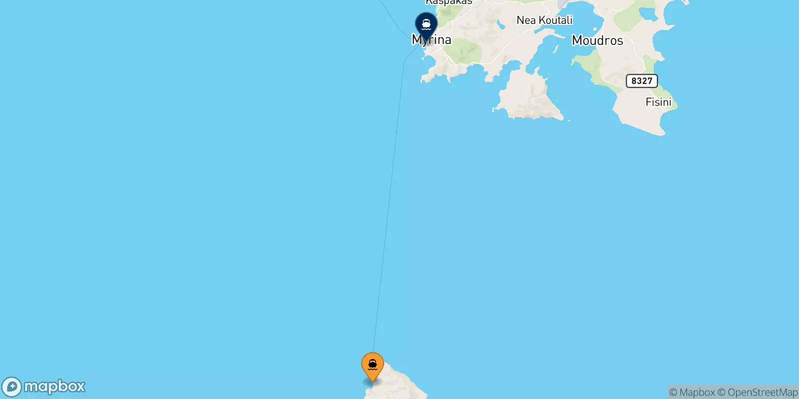 Ferries de Agios Efstratios a Mirina (Limnos)