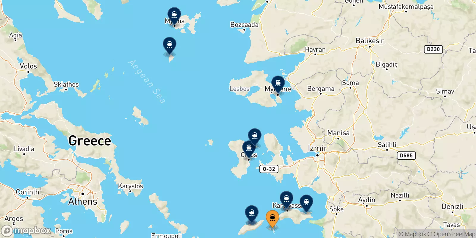 Ferries de Fourni a Islas Del Egeo