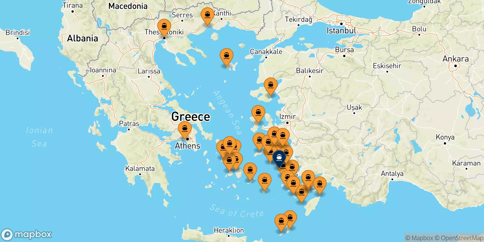 Ferries de Grecia a Leros