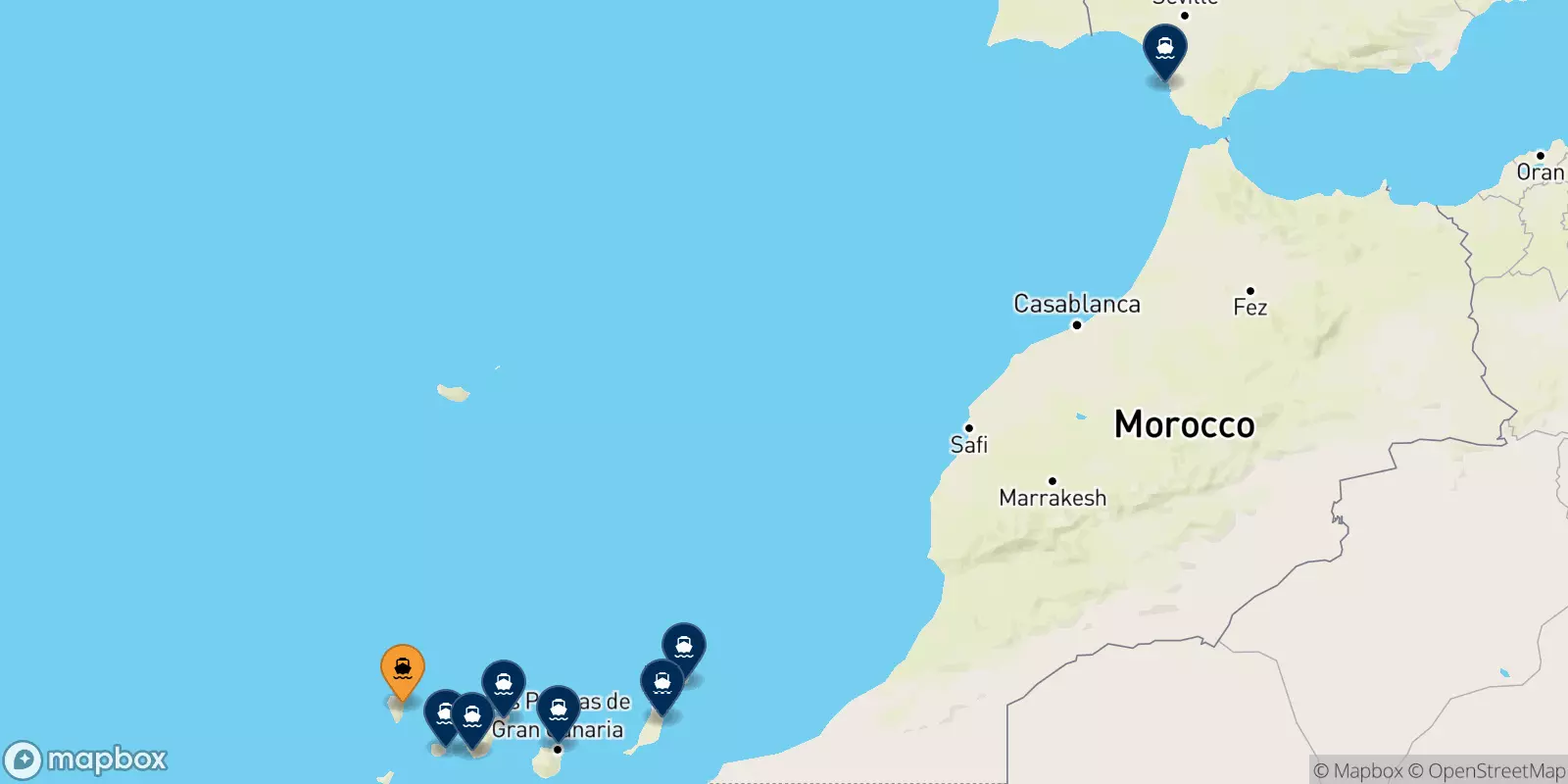 Ferries de Santa Cruz De La Palma a España