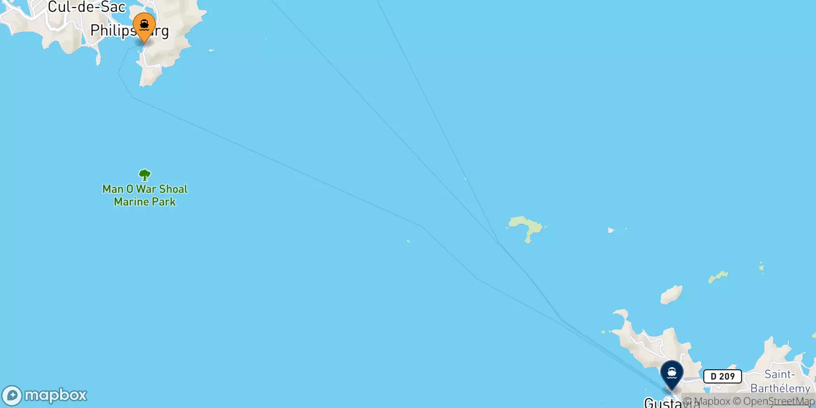 Ferries de Caribe Neerlandés a Francia