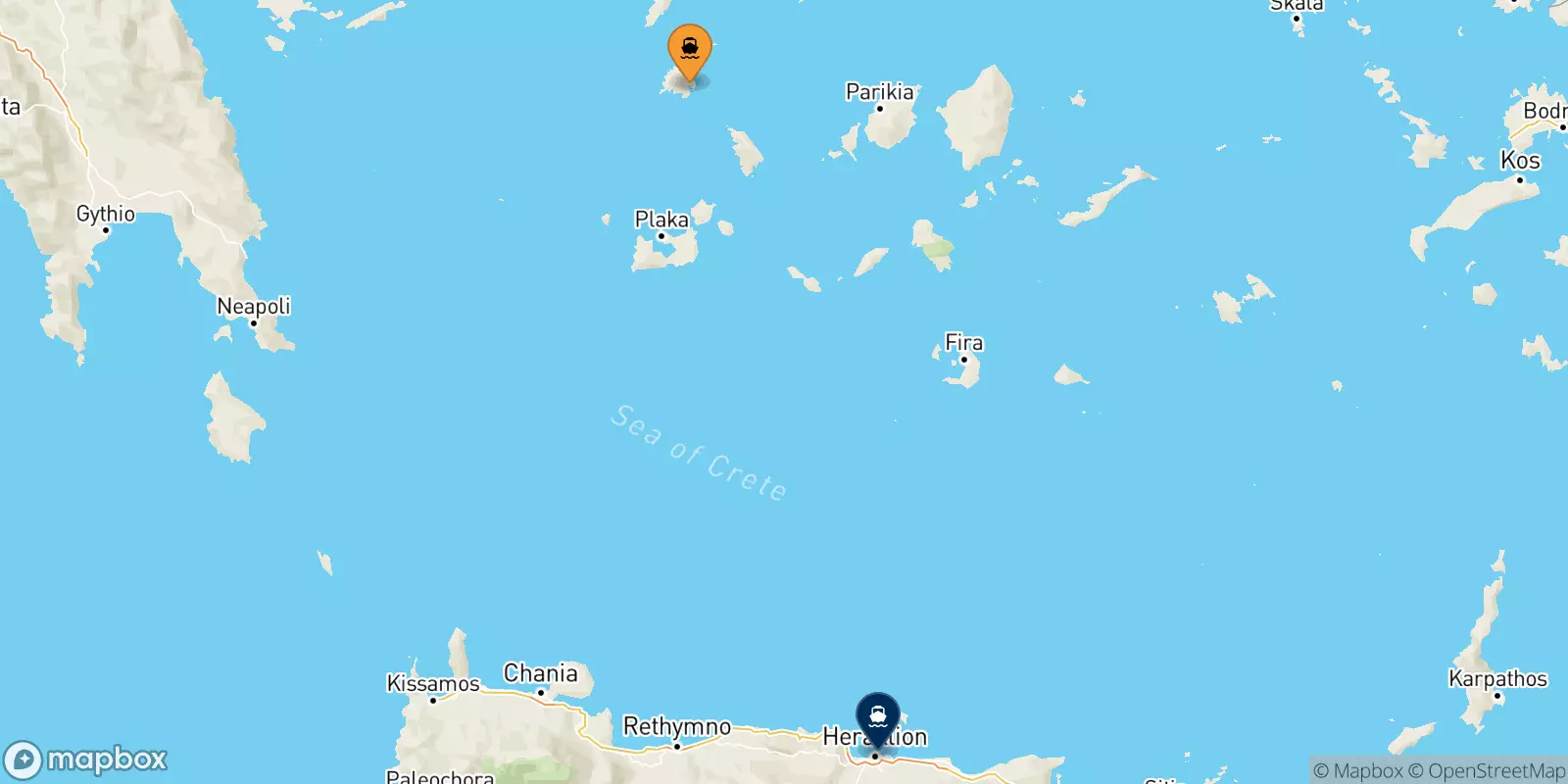 Ferries de Serifos a Heraklion